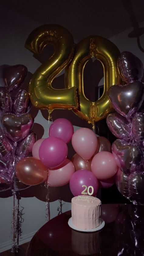 Pisces Cake, Pink Heart Balloons, Twentieth Birthday, 20 Balloons, Happy Birthday 22, Birthday 20, 20 Birthday, Happy 20th Birthday, 20th Birthday Party