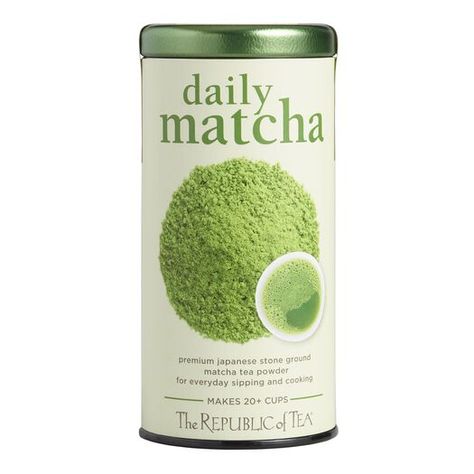 The Republic Of Tea Daily Matcha Tea Powder by World Market Organic Matcha Green Tea Powder, Japanese Matcha Tea, The Republic Of Tea, Matcha Tea Powder, Ceremonial Grade Matcha, Organic Matcha, Japanese Matcha, Matcha Green Tea Powder, Natural Teas