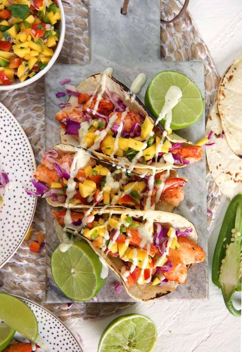 Lobster Tacos with Cilantro Lime Aioli - The Suburban Soapbox Cilantro Lime Aioli Recipe, Lime Aioli Recipe, Lobster Recipes Easy, Lobster Tacos, Ketone Recipes, Lime Aioli, Fresh Mango Salsa, Lobster Dishes, Lobster Dinner