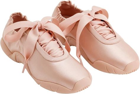 Amazon.com | JW PEI Women's Flavia Ballerina Sneakers | Fashion Sneakers Ballerina Sneakers, Jw Pei, Ballerina Style, Girly Fashion, Sneaker Heels, Fashion Sneakers, Cute Shoes, Satin Fabric, Sneakers Fashion