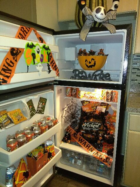 My Very Own "Wow Fridge" CP Halloween Wow Fridge, Apartment Wow Fridge Ideas, Wow Fridge Apartment Marketing Ideas, Leasing Office Ideas, Wow Fridge, Fridge Stocking, Fridge Inspiration, Resident Event Ideas, Networking Ideas