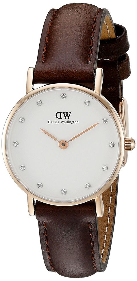 Daniel Wellington Classy Women Quartz Watch with Analog Display and Brown Leather Strap - DW00100062 Daniel Wellington Watch Women, Daniel Wellington Women, Brown Diamonds, Classy Watch, Daniel Wellington Watch, Brown Watches, Brown Leather Watch, Watches Women, Watch Women