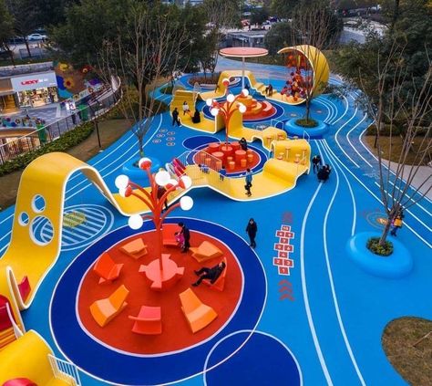 Colorful Playground, Chongqing China, Play Ground, Challenges Activities, Kampot, Nest Design, Public Realm, Playground Design, Urban Furniture