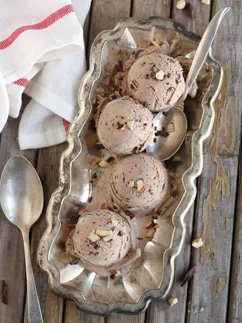 Chocolate Hazelnut Ice Cream - Completely Delicious Hazelnut Ice Cream, Ice Cream Makers, Chocolate Nuts, Ice Cream Popsicles, Ice Cream Recipe, Make Ice Cream, Chocolate Hazelnut, Homemade Ice Cream, Frozen Desserts