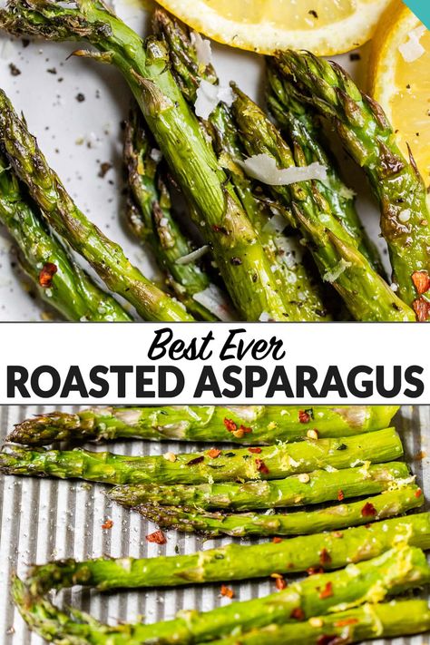 Easy Oven Asparagus, How Long To Cook Asparagus In Oven, Roast Asparagus In Oven, Roasting Asparagus In The Oven, Roasted Asparagus Oven, Oven Asparagus Recipes, Bake Asparagus, Baked Asparagus Recipes, Asparagus Side Dish Recipes