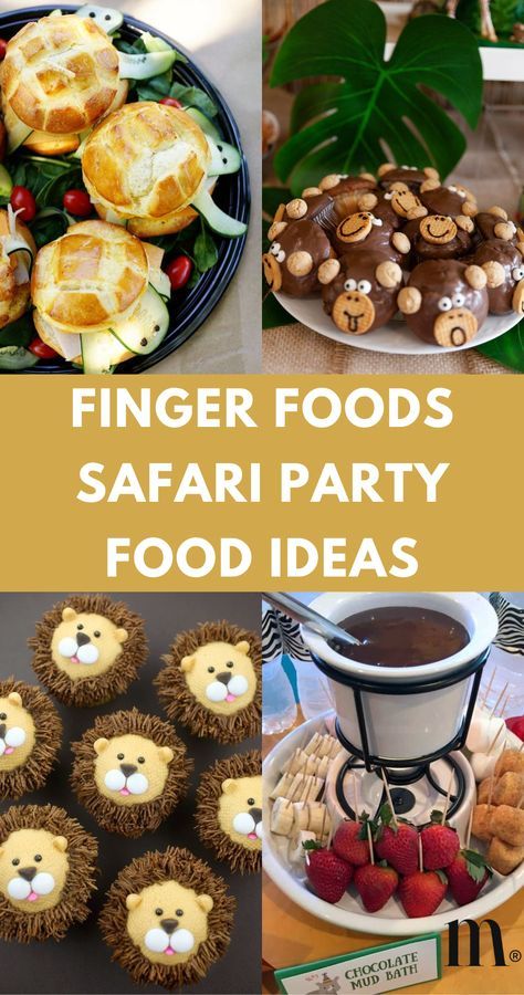 Take a walk on the wild side with these inventive safari-themed snacks! Dive into a jungle of flavor with these kid-friendly finger foods perfect for any birthday bash! 🐒🌴🥪 We've got everything you need to make your next party a roaring success. Explore recipes, decor ideas, and more to bring your vision to life! 🎉🍰✨ Mickey Safari Birthday Food, Wild One Party Decor, Wild Animal Themed Birthday Party, Safari Theme Food Ideas, Jungle Theme Food, Safari Themed Food, Safari Party Food Ideas, Safari Party Food, Jungle Party Ideas