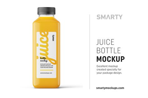 Apple Juice Bottle, Orange Juice Bottle, Juice Bottle Mockup, Healthy Food Logo, Juice Ad, Juice Logo, Drinks Packaging, Tipografi 3d, Juice Branding