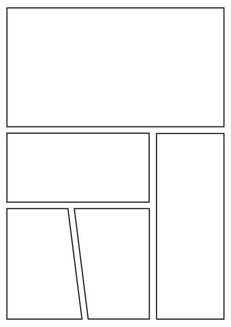 Manga storyboard layout A4 template for rapidly create papers and comic book style page 8 Manga Paper Template, Blank Manga Template, Comic Frame Layout, 8 Panel Comic Layout, Webtoon Template Layout, Comic Panel Template, Drawing Manga Panels, Manga Page Template, Manga Layout Template