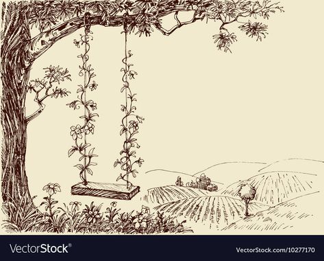 Bookworm Drawing, Bush Drawing, Forest Sketch, Bridge Drawing, Forest Vector, Vine Drawing, Forest Drawing, Abstract Art Images, Animal Art Projects