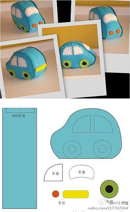 Felt Car, Hantverk Diy, Projek Menjahit, Baby Mobil, Fabric Toys, Felt Patterns, Baby Diy, Sewing Toys, Felt Diy