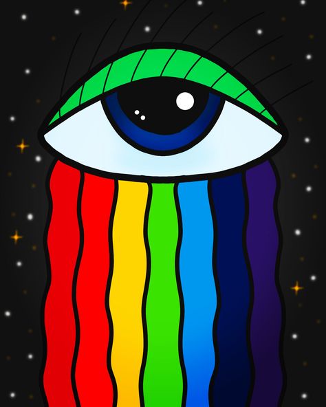 Trippy Eye Tattoo, Trippy Eye, Painting Procreate, Eye Illustration, Drawing Eyes, Stars In The Sky, Eye Tattoo, Illustration Painting, Trippy Art