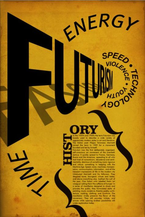 Futurism Poster | An homage to Futurism from the early 20th … | Flickr Dynamic Typography Design, Futurism Poster, Futuristic Poster, Italian Futurism, Futuristic Typography, Typographic Poster Design, Futurism Art, Typo Poster, Japanese Typography