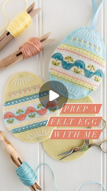 Tamara Carlier | Modern hand embroidery patterns | Etsy shop on Instagram Easter Hand Embroidery, Felt Easter Eggs, Modern Hand Embroidery Patterns, Modern Hand Embroidery, Group Ideas, February 3, Free Embroidery, Hand Embroidery Patterns, Easter Crafts