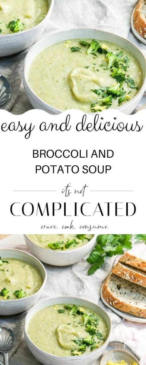 Broccoli And Mushroom Soup Recipes, Potato Broccoli Soup Healthy, Cream Of Broccoli And Potato Soup, Broccoli Potato Soup Vegan, Broccoli Potato Soup Dairy Free, Leek And Broccoli Soup, Broccoli Leek Potato Soup, Broccoli Potatoes Soup, Creamy Broccoli Potato Soup