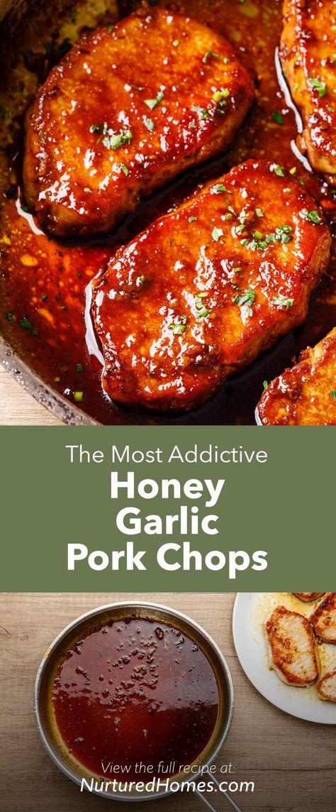 Honey Glazed Pork Chops, Pork Loin Chops Recipes, Honey Pork Chops, Honey Garlic Pork, Garlic Pork Chops, Boneless Pork Chop Recipes, Garlic Pork, Honey Garlic Pork Chops, Tender Pork Chops