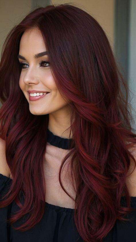 Achieve the perfect cherry cola hair color with this complete guide for brunettes Learn the best formula for dark curly hair and highlights that complement brown skin tones Discover the latest balayage techniques for pale skin and how to rock the chocolate hue on short black hair Indian skin Cherry Cola Hair Formula, Hair Color Indian Skin Tone, Black Cherry Hair Color Dark, Hair Color Ideas For Brown Skin Indian, Cola Red Hair, Cherry Coke Hair Color, Dark Red Brown Hair, Cola Hair Color, Dark Red Hair With Brown