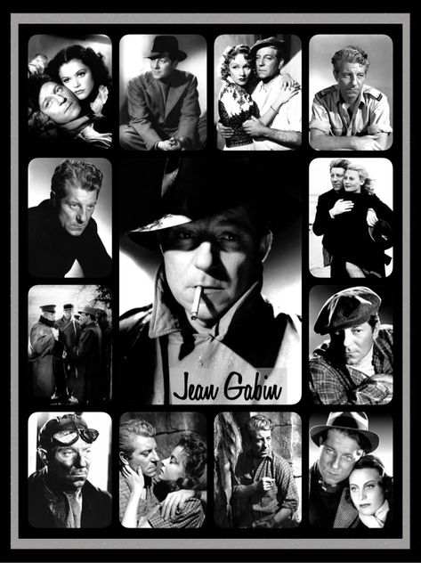 Jean Gabin | created by Diane Yoder | 2021 French Actors, Gorgeous Images, Jean Gabin, Vintage Movie Stars, Classic Film Stars, Good Old Times, Classic Movie Stars, Movie Clips, Film Stars