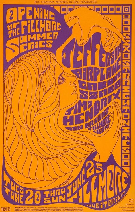 Awesome Psychedelic Concert Posters from the 1960s Poster Grafico, Airplane Poster, Poster Rock, Hippie Posters, Illustration Art Nouveau, Jefferson Airplane, Vintage Concert Posters, Band Poster, Plakat Design