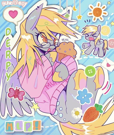 Derpy Hooves, My Lil Pony, Mlp Fan Art, My Little Pony Drawing, My Little Pony Characters, Mlp Pony, My Little Pony Pictures, Pony Drawing, Flower Food