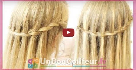 Tutoriel facile pour la tresse en cascade ou "waterfall braid" www.unboncoiffeur.fr Waterfall Braids, Fishtail Braid, Fashion Makeup, Womens Hairstyles, Ongles, Hair Makeup, Hair Care, Hair Cuts, Hair Accessories