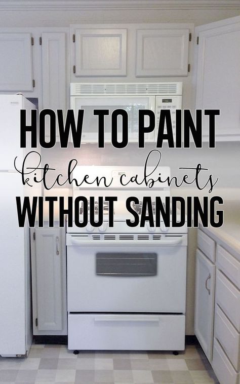 The easiest and best way to paint cabinets with no sanding required. Repainting Kitchen Cabinets, How To Paint Kitchen Cabinets, Painting Kitchen Cabinets White, Paint Cabinets, Paint Kitchen Cabinets, Paint Kitchen, Beautiful Cabinet, Kitchen Cabinets Makeover, Cheap Kitchen