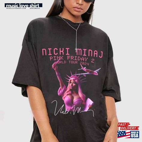 Vintage Hot Nicki Minaj Shirt Rapper 90S Pink Friday 2 Sweatshirt Unisex Check more at https://musicloveshirt.com/product/vintage-hot-nicki-minaj-shirt-rapper-90s-pink-friday-2-sweatshirt-unisex/ Nicki Minaj Rap, Rapper 90s, Pink Friday Nicki Minaj, Nicki Minaj Shirt, Nicki Minaj Tour, Nicki Minaj Pink Friday, 90s Tees, 90s Sweatshirt, Pink Friday