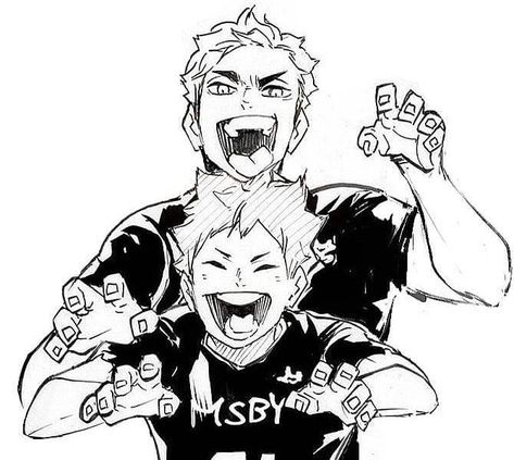 Miya Atsumu, Hinata Shouyou, Haikyuu Ships, Wolfram, Haikyuu Manga, Manga Cute, Haikyuu Fanart, Manga Pages, Fanarts Anime