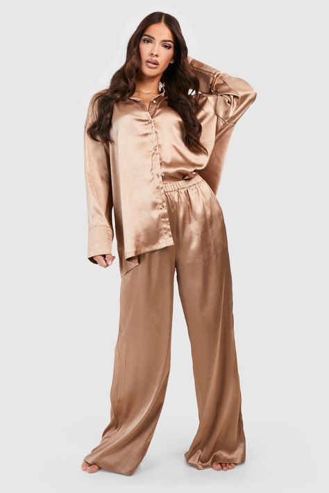 Satin Pajama Sets, Silk Pajama Pants, Satin Pyjamas, Satin Pyjama, Satin Nightwear, Silky Pajamas, Satin Pj Set, Shirt Trouser, Pajama Outfits