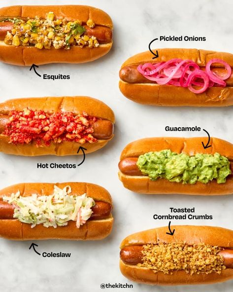 The Surprising Ingredient I Always Top on Hot Dogs | The Kitchn Hot Dog Grill, Best Hot Dogs, Hotdog Sandwich, Hot Dog Party, Grilling Hot Dogs, Hot Dog Toppings, Salmon Potato, Lunch Appetizers, Hot Dog Stand