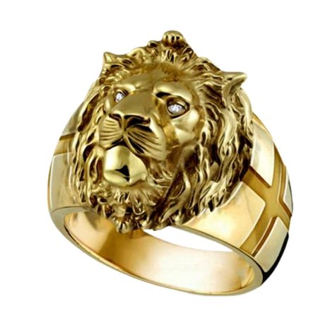 Arte Occulta, Golden Lions, Lion Ring, Ring Man, Gold Lion, Head Ring, Golden Ring, Animal Rings, Trendy Ring