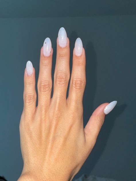 Milky White Nails With Gems, Nails Kit, Nails For Women, Stick On Nails, Nail Glue, Nails Inspo, Nail Kit, Nails Art, Glue On Nails