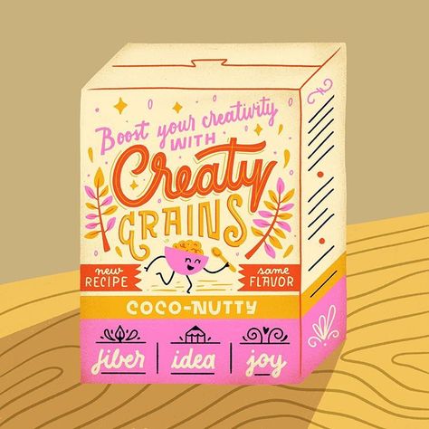 90s Packaging, Cereal Box Design, Drawings Of People, Ipad Lettering, Boost Creativity, Fruit Art, Creative Packaging, Art And Illustration, Cardboard Crafts