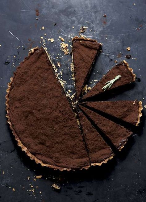 Ottolenghi Chocolate Tart | Ottolenghi dessert recipe Yotam Ottolenghi, Ottolenghi Dessert, Yotam Ottolenghi Recipes, Ottolenghi Recipes, Dinner Party Desserts, Chocolate Mix, Chocolate Filling, Chocolate Tart, Party Desserts