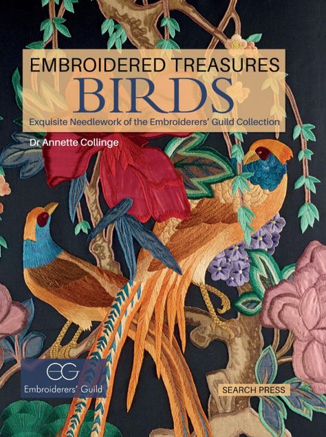 Embroidered Treasure: Birds front cover featured by the School of Stitched Textiles https://www.sofst.org/latest-textile-books-for-the-ultimate-enthusiast/ Art Garfunkel, Embroidered Birds, Anthony Kiedis, Embroidered Bird, Bridal Bag, Embroidery Book, Bird Embroidery, Dita Von Teese, Crewel Embroidery