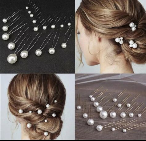 Silver Wedding Hair Accessories, Pearl Hair Pin Wedding, Bride Hair Clips, Bridesmaid Hair Clips, Bridal Hair Pins Pearl, Hair Pins Wedding, Bridal Party Hair, Bridesmaid Hair Pins, Gold Hair Pin