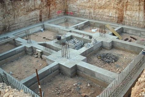 Types Of Foundation, Detail Arsitektur, Framing Construction, Civil Engineering Design, Building Foundation, Concrete Footings, Beton Design, House Foundation, Hose Holder