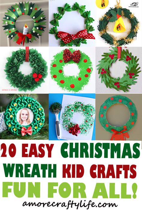 Arts And Crafts Activities, Juleverksted For Barn, Teacher Crafts, Christmas Wreath Craft, Arts And Crafts For Adults, Arts And Crafts For Teens, Easy Christmas Wreaths, Easy Arts And Crafts, Kid Craft