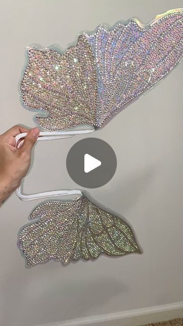 L Marie on Instagram: "Another set of rhinestone magic complete! What color should I do next? I am thinking black and red.  Maybe green and purple? I can’t decide!! But I’m living for all the rhinestone magic always.  #rhinestone #magic #sparkle #bling #fairywings #accesories #couture #handmade #fairy #butterfly #costumewings #wings" Fairy Butterfly, Handmade Fairy, Purple I, Wings Costume, Fairy Wings, Green And Purple, Black And Red, I Can, Sparkle