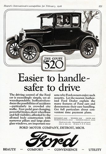 Ford Model T, Ford Lincoln Mercury, Old Advertisements, Vintage Trends, Old Fords, Ford Classic Cars, Car Advertising, Henry Ford, Old Ads