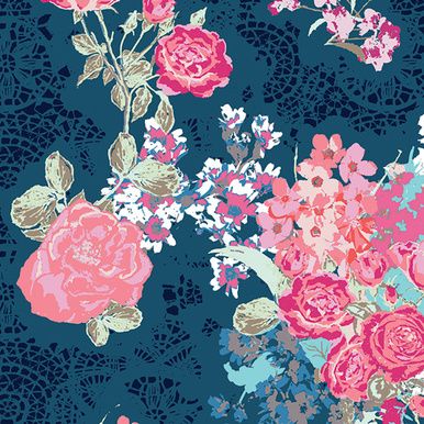 Fabric by the yard from Caden Lane Baby is now available! You can order this… Floral Comforter, Blue Backdrop, Fabric Roses, Design Textile, Art Gallery Fabrics, Illustration Inspiration, Poppy Flower, Navy Floral, Print Pattern