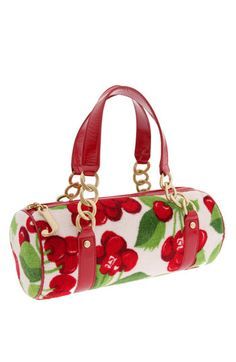 Juicy Couture Cherry Bags Y2k, Y2k Juicy Couture, Tootsie Roll, Floral Purse, Barrel Bag, Printed Handbags, Couture Bags, Juicy Couture Bags, Rockabilly Fashion