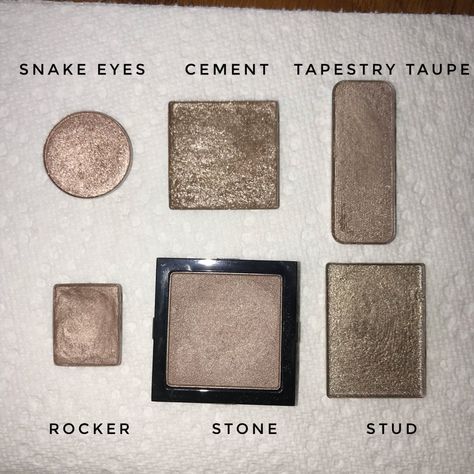 Taupe Eyeshadow Swatches - Stef's Edge Taupe Smokey Eye Makeup, Taupe Eyeshadow Look, Contrast Makeup, Soft Summer Makeup, Makeup Aesthetics, Taupe Eyeshadow, Tartelette In Bloom, Eyeshadow Swatches, Warm Taupe