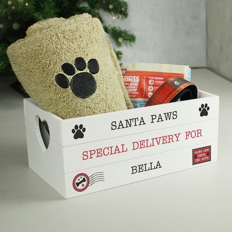 Wooden Crates Christmas, Pet Theme, Special Christmas Gift, Christmas Pet, Special Symbols, Santa Paws, Dog Christmas Gifts, Christmas Eve Box, Treat You