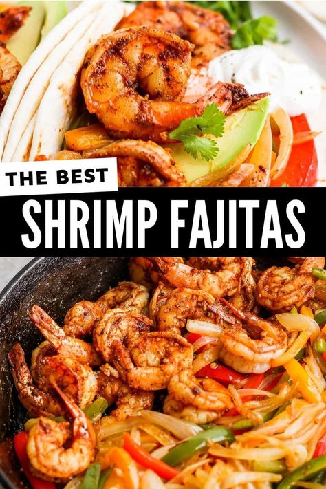 Chipotle Lime Shrimp, Shrimp Fajitas Recipe, Shrimp Fajita Recipe, Isabel Eats, Fajita Marinade, Fajitas Recipe, Shrimp Fajitas, Easy Keto Meal Plan, Lime Shrimp