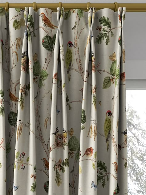 Woodland Room Ideas, Woodland Curtains, Woodland Room, Window Solutions, Sanderson Curtains, Curtains Linen, Measuring Curtains, Sanderson Fabric, Curtains And Draperies