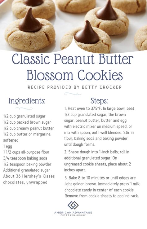 Peanut Butter Blossom, Xmas Desserts, Peanut Butter Blossom Cookies, Christmas Baking Recipes, Blossom Cookies, Peanut Butter Blossoms, Crazy Hair Day, Crinkle Cookies, Crazy Hair Day At School