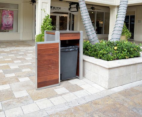 LargeModern Outdoor   Trash Bin Tempat Sampah Outdoor, Garbage Bins Outdoor, Rubbish Bin Storage Outdoor, Trash Bin Storage Outdoor, Outdoor Trash Can Ideas, Trash Bin Design, Dustbin Ideas, Outdoor Garbage Storage, Trash Can Storage Outdoor