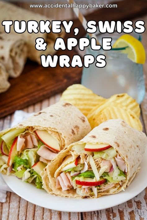 Apple Lunch Recipes, Turkey Wraps Healthy, Apple Wraps, Turkey Wrap Recipes, Turkey Apple, Turkey Lunch Meat, Turkey Wrap, Healthy Turkey Recipes, Turkey Wraps