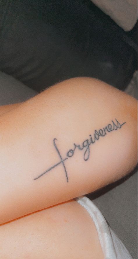 Forgiveness Tattoo Ideas, Forgive Tattoo, Forgiveness Tattoo, Christian Tattoo, 18th Bday, Fish Tattoos, Jesus Fish Tattoo, Tattoos For Women, Tattoo Quotes