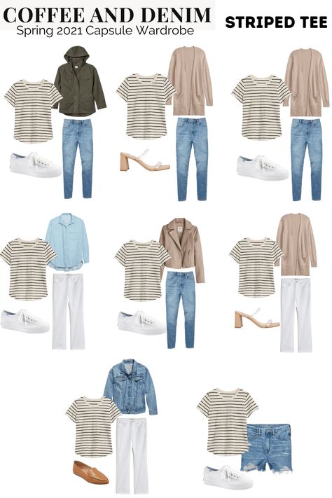 Denim Capsule Wardrobe, Capsule Style, Clothes Capsule Wardrobe, Capsule Wardrobe Casual, Spring Summer Capsule Wardrobe, Spring Wardrobe Essentials, Light Wash Denim Jacket, Spring Capsule Wardrobe, Staple Wardrobe Pieces